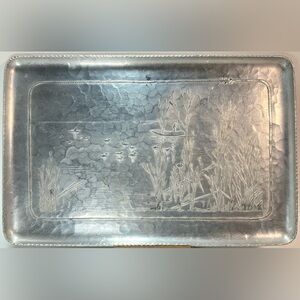 Vintage Everlast Metal Hand Forged Hammered  Serving Tray 14” X 9